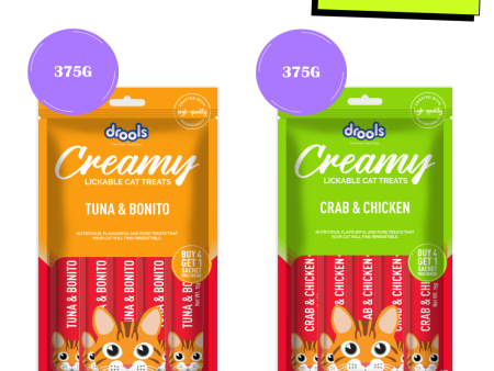 Drools Tuna & Bunito and Crab & Chicken Creamy Cat Treats Combo Online