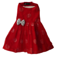 Floof & Co Frock for Dogs (Red & Silver) Online now