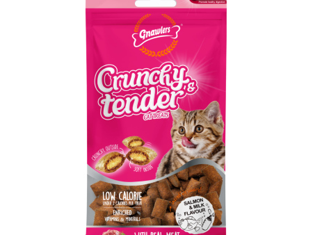 Gnawlers Salmon & Milk Crunchy Tender Cat Treats Sale