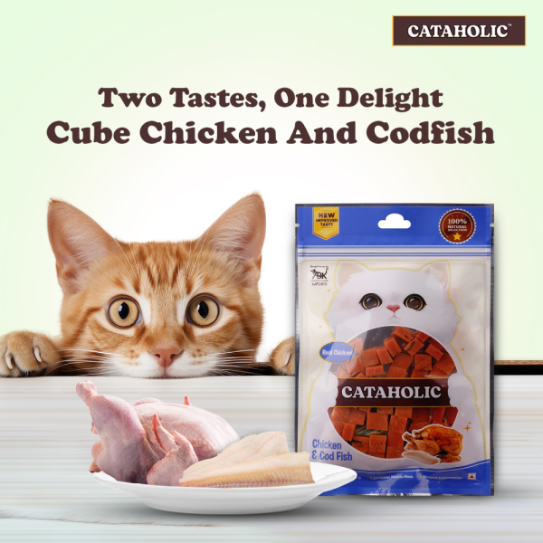 Cataholic Chicken and Codfish Cube Cat Treats (Limited Shelf Life) For Cheap