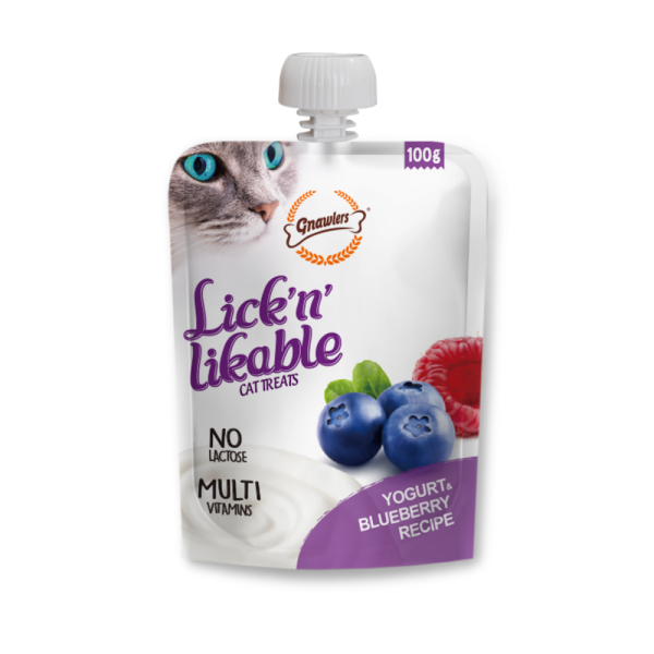 Gnawlers Yogurt Blueberry Lick n Likable Cat Treats For Discount