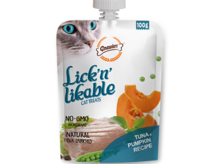 Gnawlers Tuna & Pumpkin Lick n Likable Cat Treats For Sale