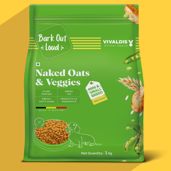 Bark Out Loud Naked Oats & Veggies Veg Mini & Small Breed Adult Dog Dry Food Online now