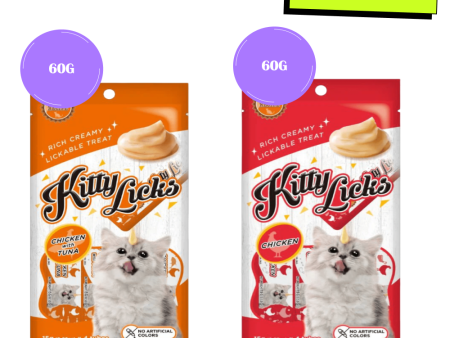 Kitty Licks Chicken Tuna and Chicken Flavour Cat Treats Combo Online now