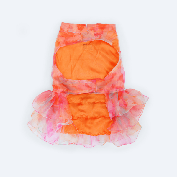 Pawgypets Frill Dress for Dogs and Cats (Orange) For Sale