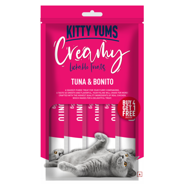 Kitty Yums Tuna & Bonito and Seafood Medley Creamy Cat Treats Combo For Cheap