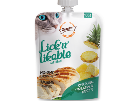 Gnawlers Chicken Pineapple Lick n Likable Cat Treats For Cheap