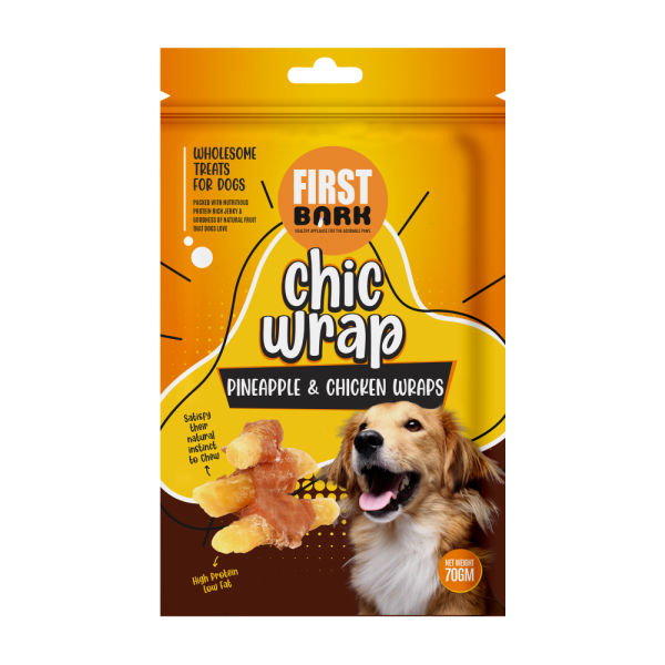 First Bark Pineapple & Chicken Wrap Dog Treats Hot on Sale