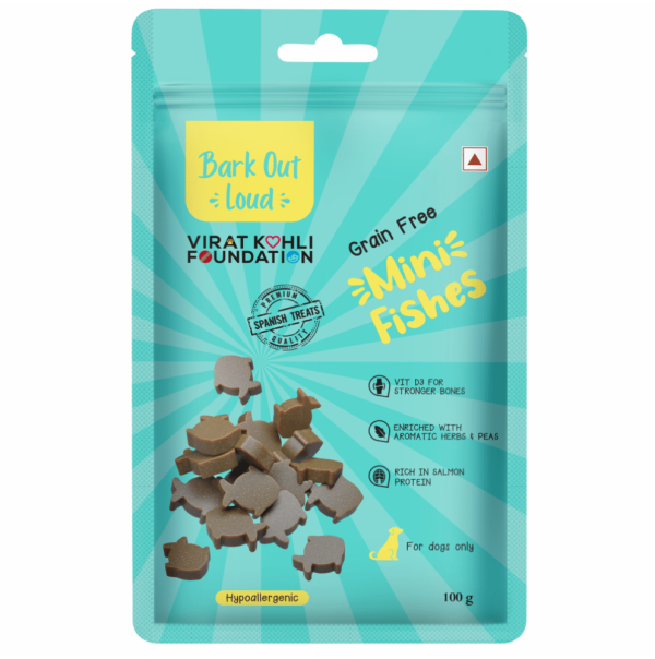 Bark Out Loud by Vivaldis Mini Fishes Grain Free & Hypoallergenic Dog Treats (Limited Shelf Life) (Buy 1 Get 1) For Discount