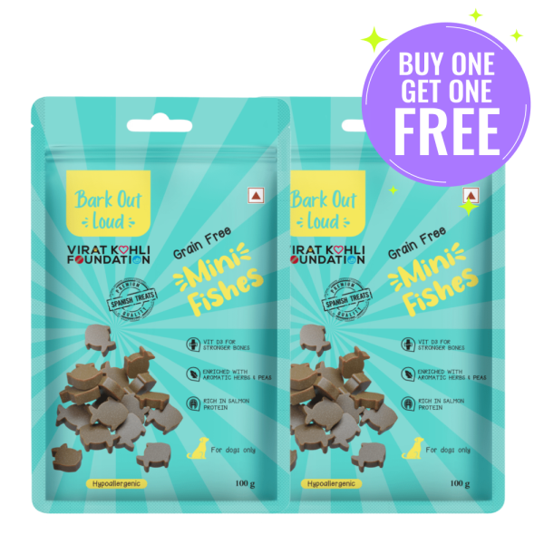 Bark Out Loud by Vivaldis Mini Fishes Grain Free & Hypoallergenic Dog Treats (Limited Shelf Life) (Buy 1 Get 1) For Discount