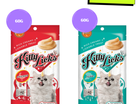 Kitty Licks Chicken Flavour and Tuna Cat Treats Combo Sale