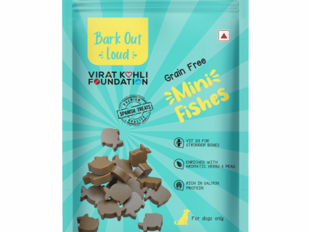 Bark Out Loud by Vivaldis Mini Fishes Grain Free & Hypoallergenic Dog Treats (Limited Shelf Life) For Sale