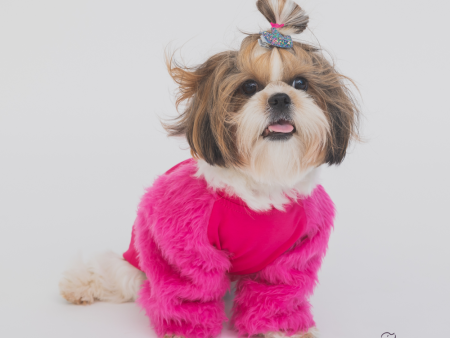 The Papaw Cartel Wrap In Fur Tshirt for Dogs (Hot Pink) For Cheap