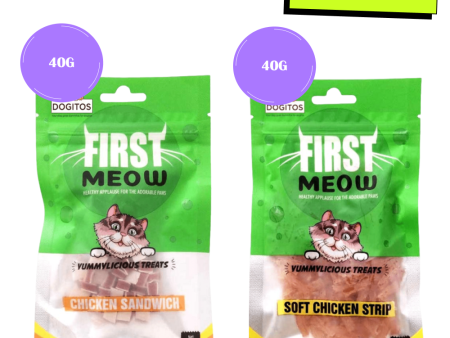 First Meow Chicken Sandwich and Chicken Strip Cat Treat Combo Online Hot Sale