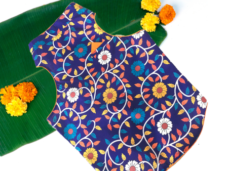 Dogobow Floral Sherwani for Dogs and Cats (Blue) Online now