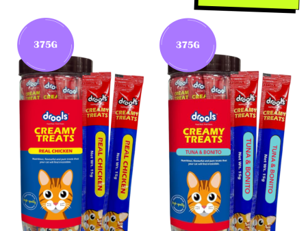 Drools Real Chicken and Tuna & Bunito Creamy Cat Treats Combo For Discount