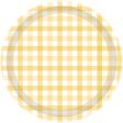 Pastel Yellow Gingham Plates - Dinner 8 Pkt Online Sale