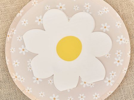 Ginger Ray Daisy Floral Napkins - Lunch 16 Pkt Discount