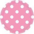 New Pink Polka Dots Plates - Dinner 8 Pkt For Discount