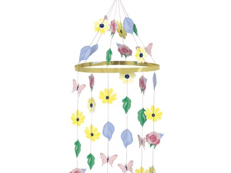 Pastel Floral Paper Chandelier Decoration For Cheap