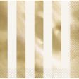 Gold Stripe Napkins - Lunch 16 Pk Supply