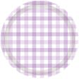 Pastel Purple Gingham Plates - Lunch 8 Pkt Online Sale