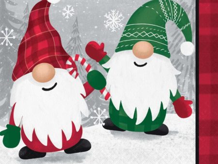 Christmas Gnomes Napkins - Lunch 16 Pkt Online now