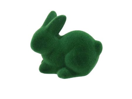 Green Flocked Ceramic Easter Bunny Rabbit Online