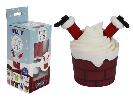 Santa Cupcake Kit - 6 Pkt Fashion