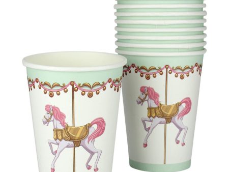 Vintage Carousel Pony Cups - 12 Pkt Fashion