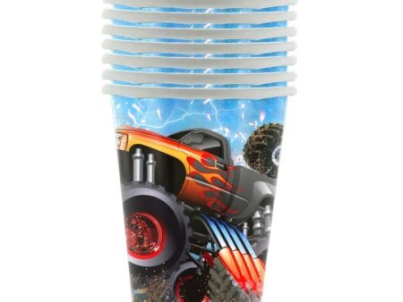 Monster Truck Cups - 10 Pkt Hot on Sale