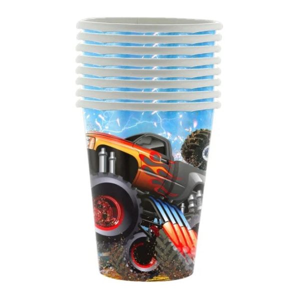 Monster Truck Cups - 10 Pkt Hot on Sale