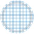 Pastel Blue Gingham Plates - Lunch 8 Pkt Fashion