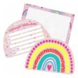 Rainbow Party Invitations - 8 Pkt Online Hot Sale