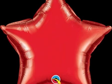 Ruby Red Star Mini Foil Balloon Sale