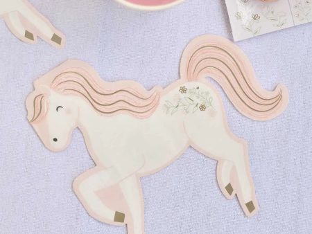 Ginger Ray Horse Princess Party Napkins - 16 Pkt Online Hot Sale