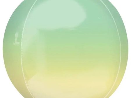 Ombre Yellow Green Orbz Foil Balloon For Cheap