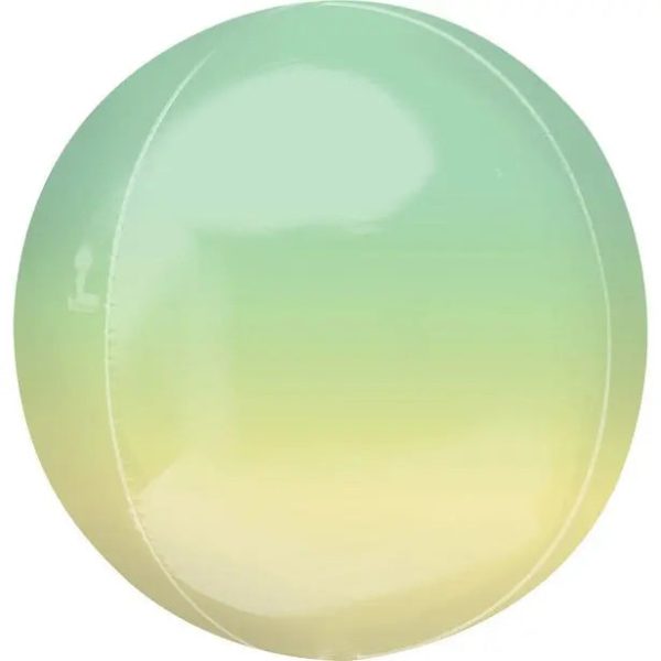 Ombre Yellow Green Orbz Foil Balloon For Cheap