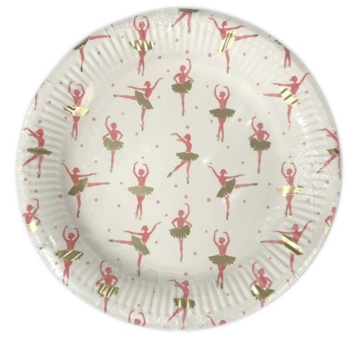 Ballerina Plates - Dinner 12 Pkt Supply