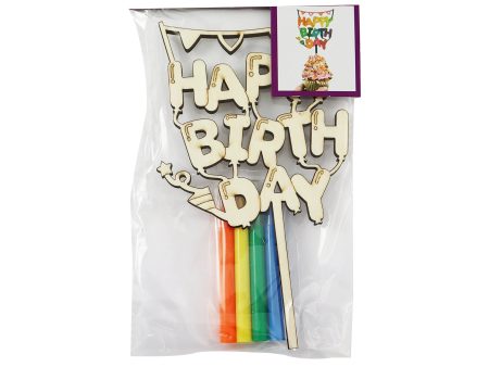 DIY Happy Birthday Cake Topper Kit Fashion