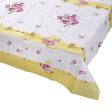 Truly Scrumptious Yellow & White Floral Paper Table Cover Cheap