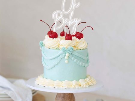 Silver Layered Oh Baby Cake Topper Online Sale