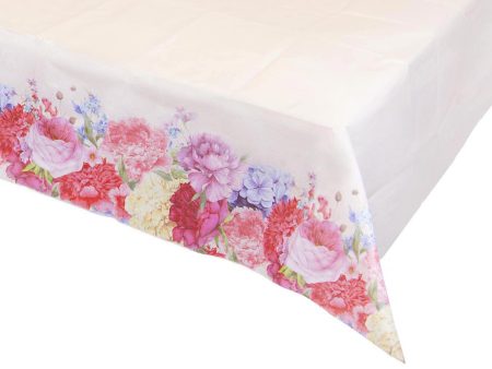 Truly Scrumptious White Floral Edged Paper Table Cover Sale