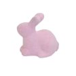 Pastel Pink Flocked Ceramic Easter Bunny Rabbit For Cheap