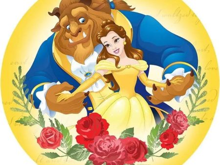 Beauty and the Beast Edible Cake Image For Sale