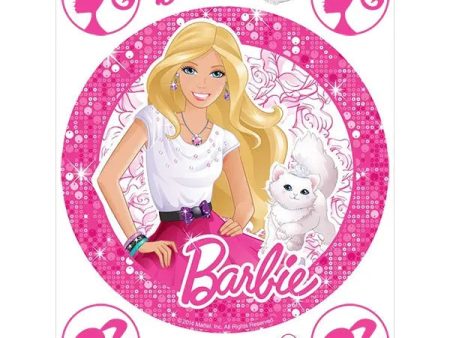 Barbie Wishes Round Edible Cake Image with FREE Edible Icons Online Sale