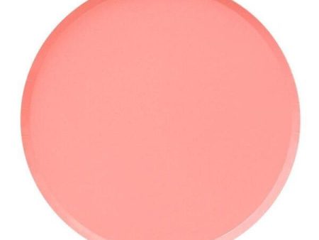 Neon Coral Plates - Lunch 12 Pkt Fashion