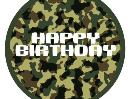 Camouflage Edible Cake Image Fashion