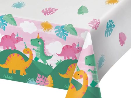 Pastel Dinosaur Paper Tablecover Supply