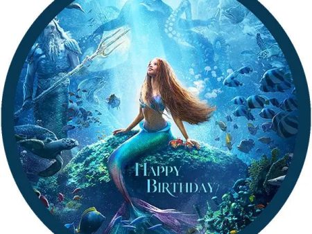 The Little Mermaid 2023 Edible Cake Image Hot on Sale